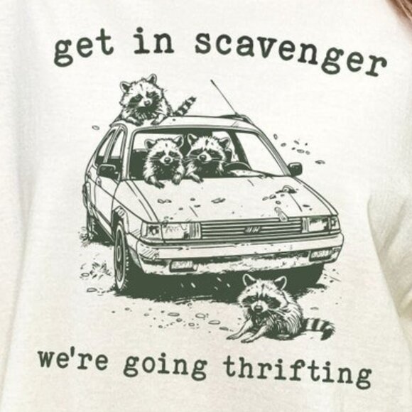 Vintage Raccoon Shirt, Get In Scavenger Meme Shirt - Picture 2 of 4